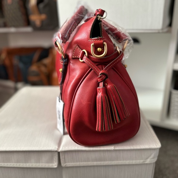 NWT Dooney and Bourke Red Florentine Satchel - Picture 10 of 15